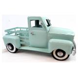 Vintage Teal Metal Pickup Truck Decor