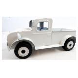 Vintage White Weathered Pickup Truck Decor
