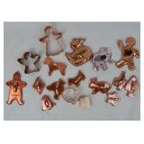 Lot Asstd Copper Cookie-Biscuit Cutters