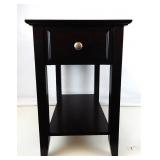 Wooden End Table with Lower Shelf