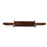 Hand-Carved Wooden and Brass Meat Carving Set