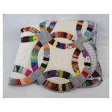 Double Wedding Ring Patchwork Quilt