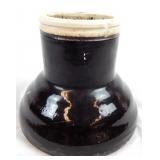 Vintage Ceramic Brown Glazed Insulator #2
