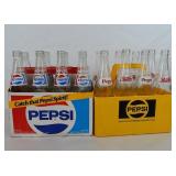 Lot Vtg Pepsi Bottle Carriers & 16 16Fl oz Bottles