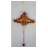 Vintage Hand-Painted Wooden Pull-String Toy