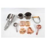 Set of Mixed Vintage Metal Kitchen Utensils (10)