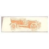 Vtg Foam Board 1900s Touring Car Drawing