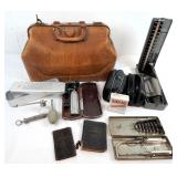 Antique Early 20th Century Medical Bag, etc