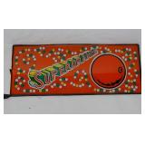 Vtg 'Super Orange' Glass Sign