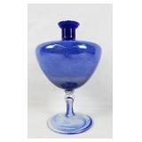 Murano Blue Art Glass Vase