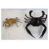 (1) Each Bronze and Brass Crab Sculptures