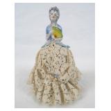 Vintage Porcelain Half-Doll Pincushion
