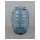 Vtg Large Glass Blue Hue Pickle Jar