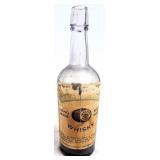 Antique Glass Old Blue Ribbon Bourbon Bottle