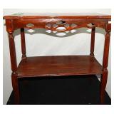 Vintage Two-Tier Wooden Side Table