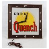 Vtg Electric 'Quench' Advertising Wall Clock