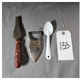 Vtg Sharpening Stone with Wood Handle &