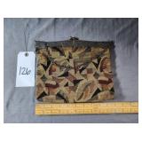 1910s Tapestry Handbag Silverplate Dutch Windmill
