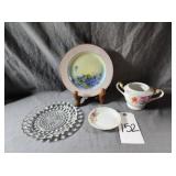 Anchor Hocking Bubble Depression Clear Glass Plate