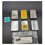 Vintage Advertisement Lighters Qty 6