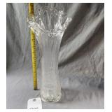 Clear Glass Swung Flower Vase Vase 15' T