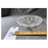 Antique Cut Glass Plate 7' Dia x 2.5'T