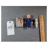 1950s Irwin Plastic Doll in Crochet Clothes 4.5'T