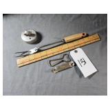 Stainless Steel Fork, Coors & Falstaff can opener