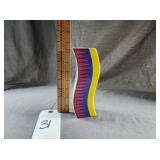 Vintage Vase Abstract Curvy Betallic 1993s