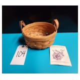 Longaberger Button Basket #15407, 5400JO