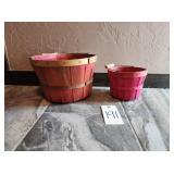 Wooden Bushel Baskets w/Handles