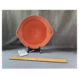 Fiesta Persimmon Handled Cake Platter