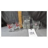 Qty 4 Misc Mugs, Cheers, Hires Root Beer, A&W Root
