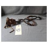 Pair of Weaver Western Forged Steel Leather Spurs