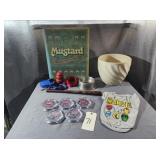 Carlin County Mild Mustard Sign, Pottery, Dog Bowl