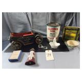 VTG Music Box (Does not work), Tin Container &