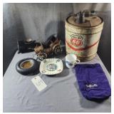 VTG Shaving Mug and Brushes, Ashtrays, Comnpressor