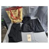 4 Pairs Womens Leggings, Large & Neiman Marcus Bag