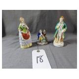 VTG Porcelain Colonial/Victorian Figurines QTY 3