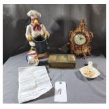 Rooster Utensil Holder, MCM Lanshire Clock