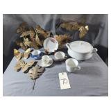 Copper Tin Butterflies Sconces QTY 2,Saucer/Teacup