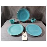 Fiestaware Turquoise Dinner Plates & Mugs