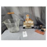 Glass Basket, VTG Jim Beam Whiskey Decanter
