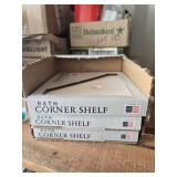 Qty 3 Bath Corner Shelves NIB 8' White Wedge