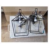 Black Pendent Lights Qty 2 (No Box)