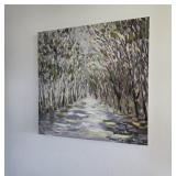 Scenic Tree walkway Painting 38 1/2' x 39 1/2'