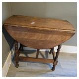 Vintage Colonial Style Drop Leaf Wooden Table
