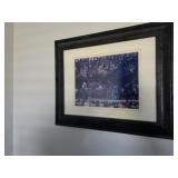 Print of a band on stage in Wood Frame 14x17