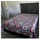 Queen Head Board, Frame, Mat, Box Spring, Quilt,