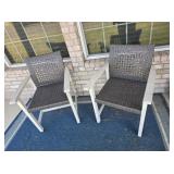 Sandiacre Patio Chairs - Wood & Wicker